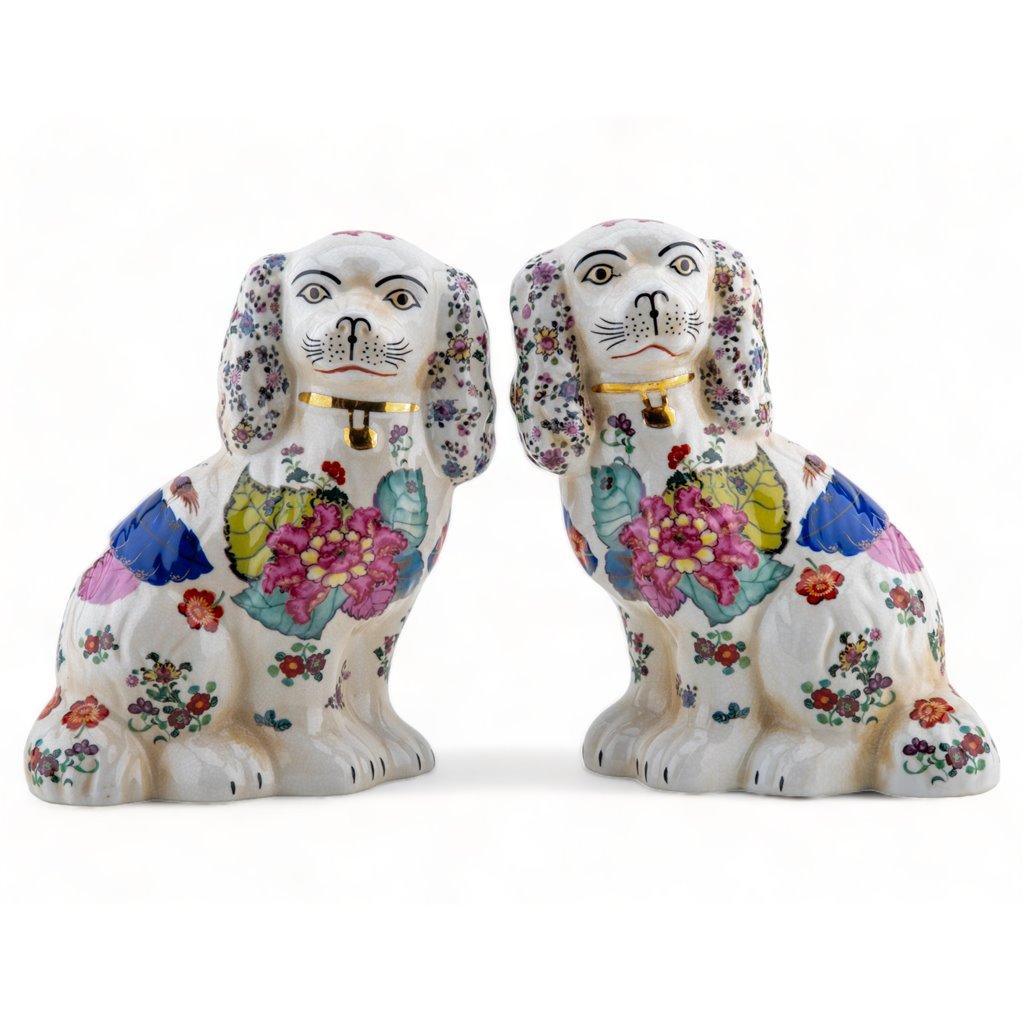 Tobacco Leaf Medium Spaniels, Pair