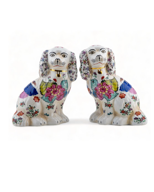 Tobacco Leaf Medium Spaniels, Pair